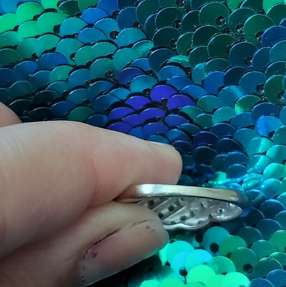 Diamond ring 10k white gold 1/3 ct twist crossover criss cross promise band 7.25 - Picture 4 of 9